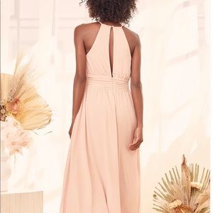Lulus Blissful Blush Sleeveless Maxi Dress